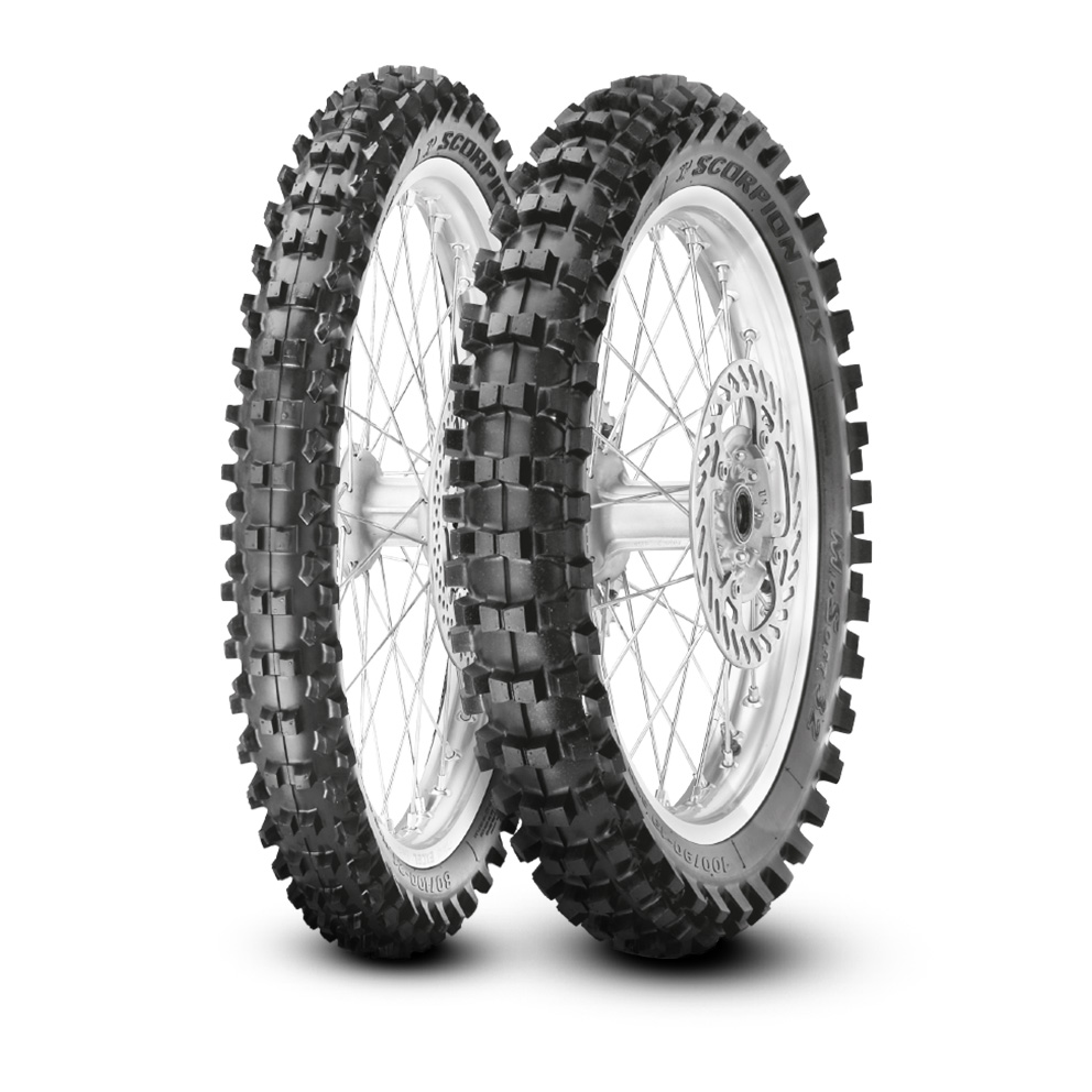 Мотошина задняя (rear) 90/100 R14 Pirelli Scorpion MX32 Mid Soft 49M TT NHS 2023