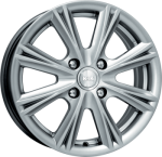 Диск R14 4x114,3 5,5J ET43 D67,1 K&K Аттика блэк платинум (КС535)