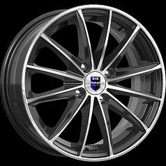 Диск R15 4x100 6J ET40 D67,1 K&K Пойнт Бланк (КС884-03) Алмаз чёрный