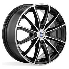 Диск R15 4x100 6J ET50 60,1 Rapid Пойнт Бланк Алмаз чёрный