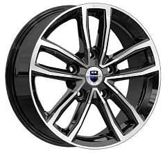 Диск R17 5x112 6,5J ET43 D66,6 K&K Каланг (КС1086) алмаз чёрный
