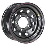 R16 5x150 8J ET-14 D113 ORW Диск усиленный Toyota Land Cruiser 100 стальной Black с бедлоком красный