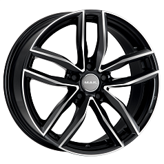 Шины R19 5x112 8,5J ET42 D66,45 MAK Sarthe Black Mirror 