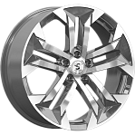 R19 5x112 7,5J ET40 D57,1 Скад Premium Series КР015 (19_Kodiaq) Diamond gloss graphite 