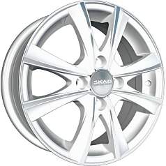 Диск R14 4x100 5,5J ET49 D56,6 Скад Мальта алмаз белый