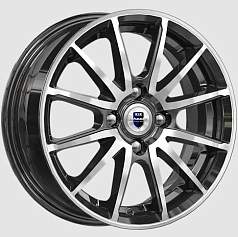 Диск R14 4x100 5,5J ET38 D60,1 K&K Квант (КС960) алмаз чёрный