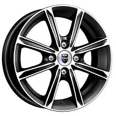 Диск R14 4x100 5J ET45 D67,1 K&K Флэш (КС698) алмаз чёрный