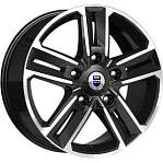 R18 5x114,3 8J ET50 D66,1 К&К Backfire алмаз чёрный