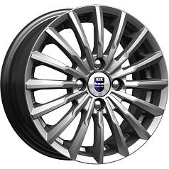 Диск R17 4x100 7J ET43 60,1 K&K Акцент-оригинал (КС562) дарк платинум 