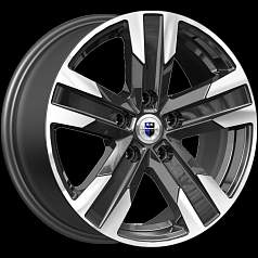 Диск R16 5x112 7J ET35 D66,6 K&K Висмут (КС1009) алмаз чёрный