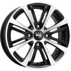 Диск R14 4x100 5,5J ET35 D67,1 K&K Беринг алмаз черный (КС653)
