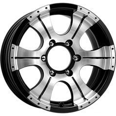Диск R16 6x139,7 8J ET0 D111,6 К&К Байконур алмаз чёрный