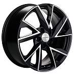 R17 5x108 7J ET43 D65,1 Khomen KHW1714 (ZV 17_DFM AX 7) Black-FP