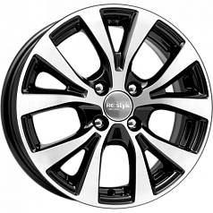 Диск R15 4x100 6J ET48 D54,1 K&K КС685 (15_Solaris FL) алмаз черный