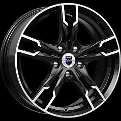 Диск R17 5x114,3 7J ET50 67,1 K&K Солар (КС875) алмаз черный SK