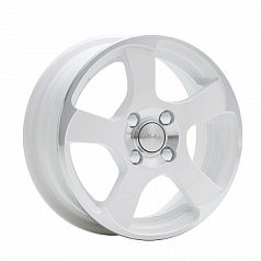 Диск R15 4x100 6J ET45 D67,1 Скад Аллигатор алмаз-белый