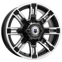 Диск R16 6x139,7 7,5J ET30 108,1 K&K Полюс (КС609) алмаз черный 