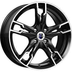 Диск R17 5x112 7J ET50 D66,6 K&K Солар (КС875-22) Алмаз чёрный 