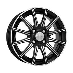 Диск R13 4x98 5J ET38 D58,5 K&K Сиеста (КС477) алмаз черный