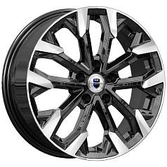 Диск R17 5x112 6,5J ET49 D66,6 K&K Морейн (КС1046) алмаз чёрный