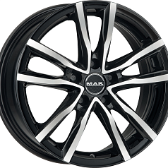 Шины R17 5x100 7J ET48 D56,1 MAK Milano Black Mirror 