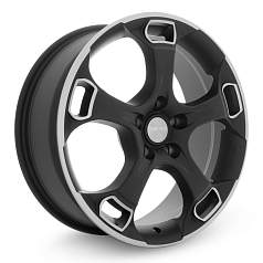 Диск R18 5x112 7J ET38 D57,1 Скад Фараон black matt polished