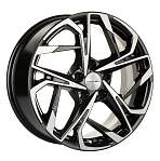 R17 5x108 7J ET50 D63,35 Khomen KHW1716 ( 17 ZV Kuga/Focus) Black-FP