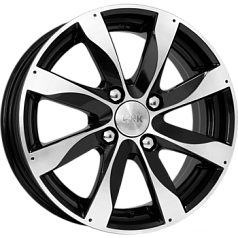 Диск R15 4x100 6J ET40 D60,1 Rapid Джемини-оригинал (КС617) алмаз черный