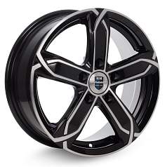 Диск R15 5x100 6J ET39 d67,1 K&K X-fighter алмаз черный (КС626)
