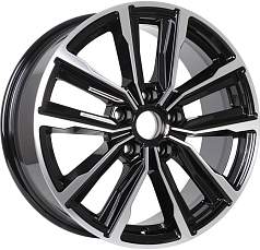 Диск R17 5x112 7,5J ET40 D57,1 K&K Лацио (КС964) алмаз чёрный